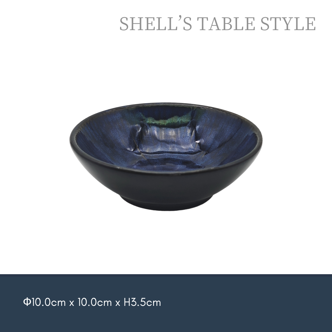 Bát nhỏ thay đổi lò nung 10cm, màu xanh