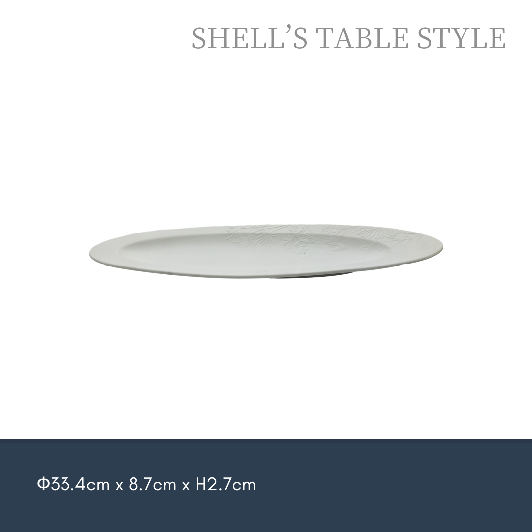 Tấm Oval nổi 330mm Màu trắng