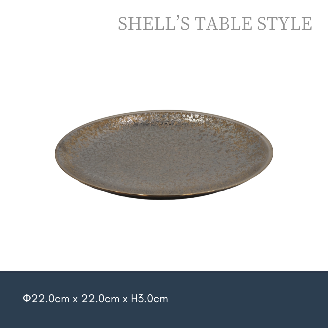 Đĩa tròn 22cm có lớp gỉ sắt