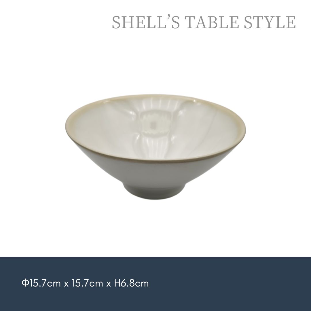 Bát tròn 6 inch, nung trong lò, viền xanh