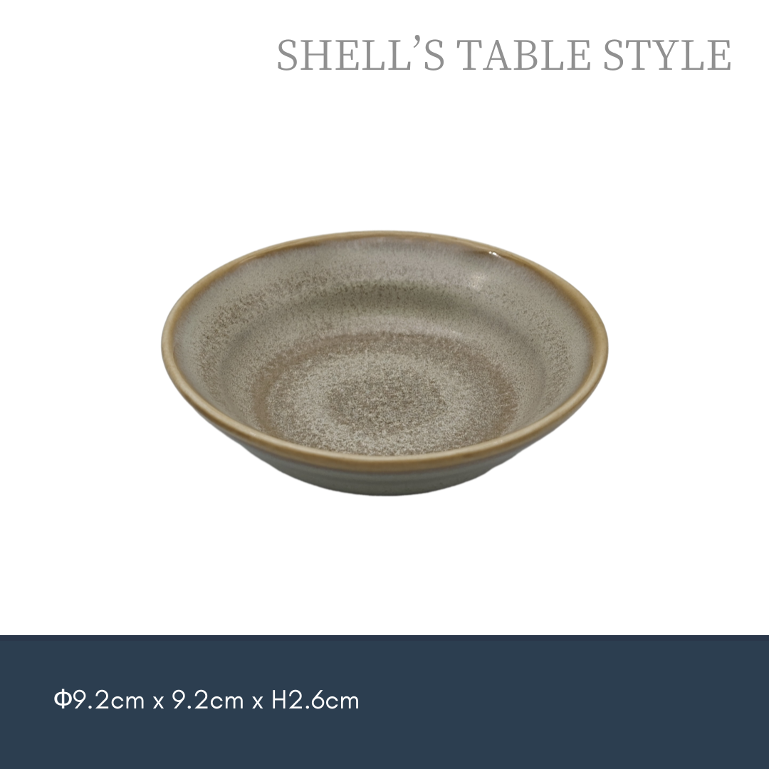 Đĩa nhỏ 3,5 inch, nung trong lò, màu vàng mờ