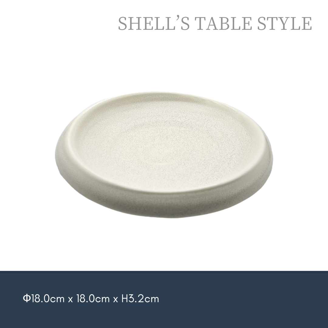 Đĩa không đều 8 inch, màu trắng