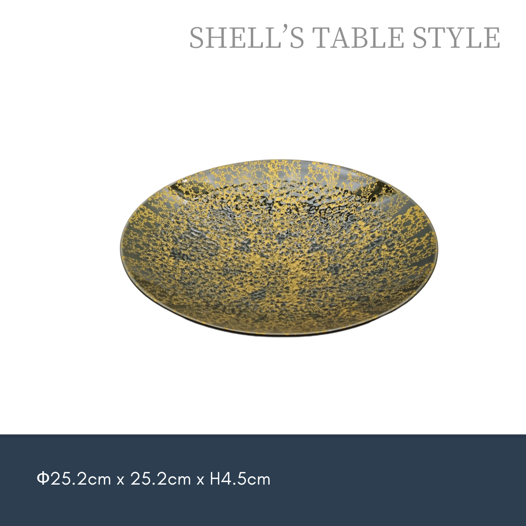 10 Đền thờ và Tấm tròn vân đá - Vàng đen