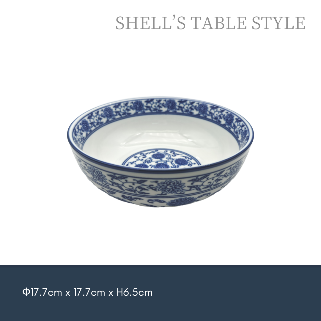 Quả bóng tròn 18cm, hoa màu xanh