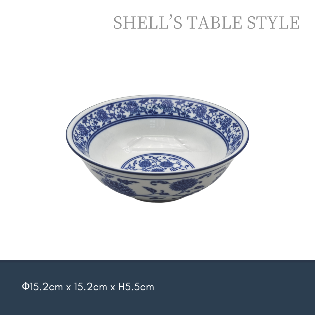 Bát cơm 15cm, màu xanh và trắng