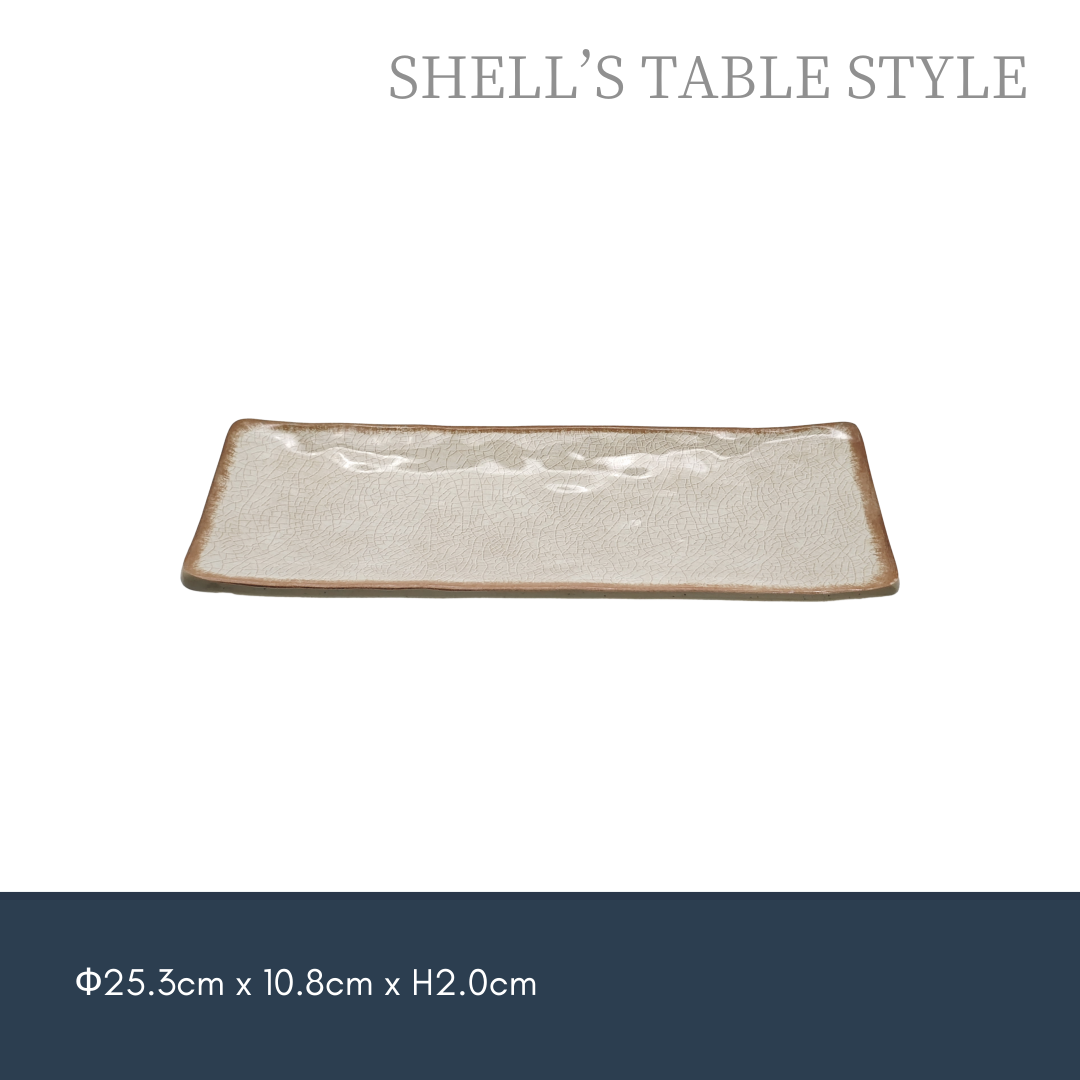 Đĩa chữ nhật Y8010 10 inch có vết nứt