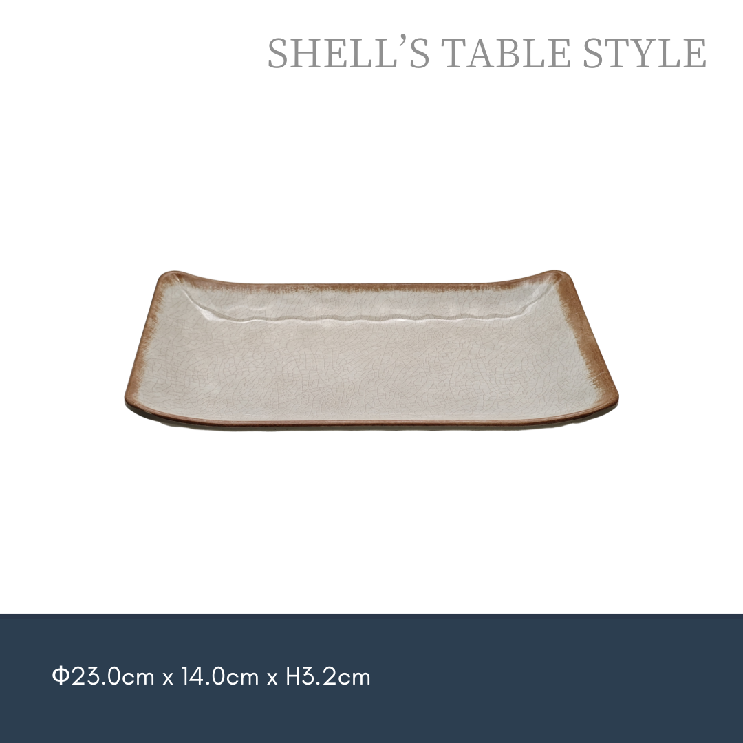 Đĩa hình chữ nhật KB297 9 inch có vết nứt