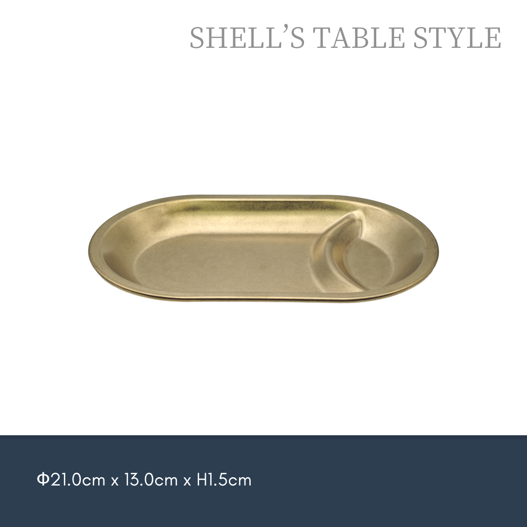 Dĩa  dài  inox không gỉ màu vàng 21cm