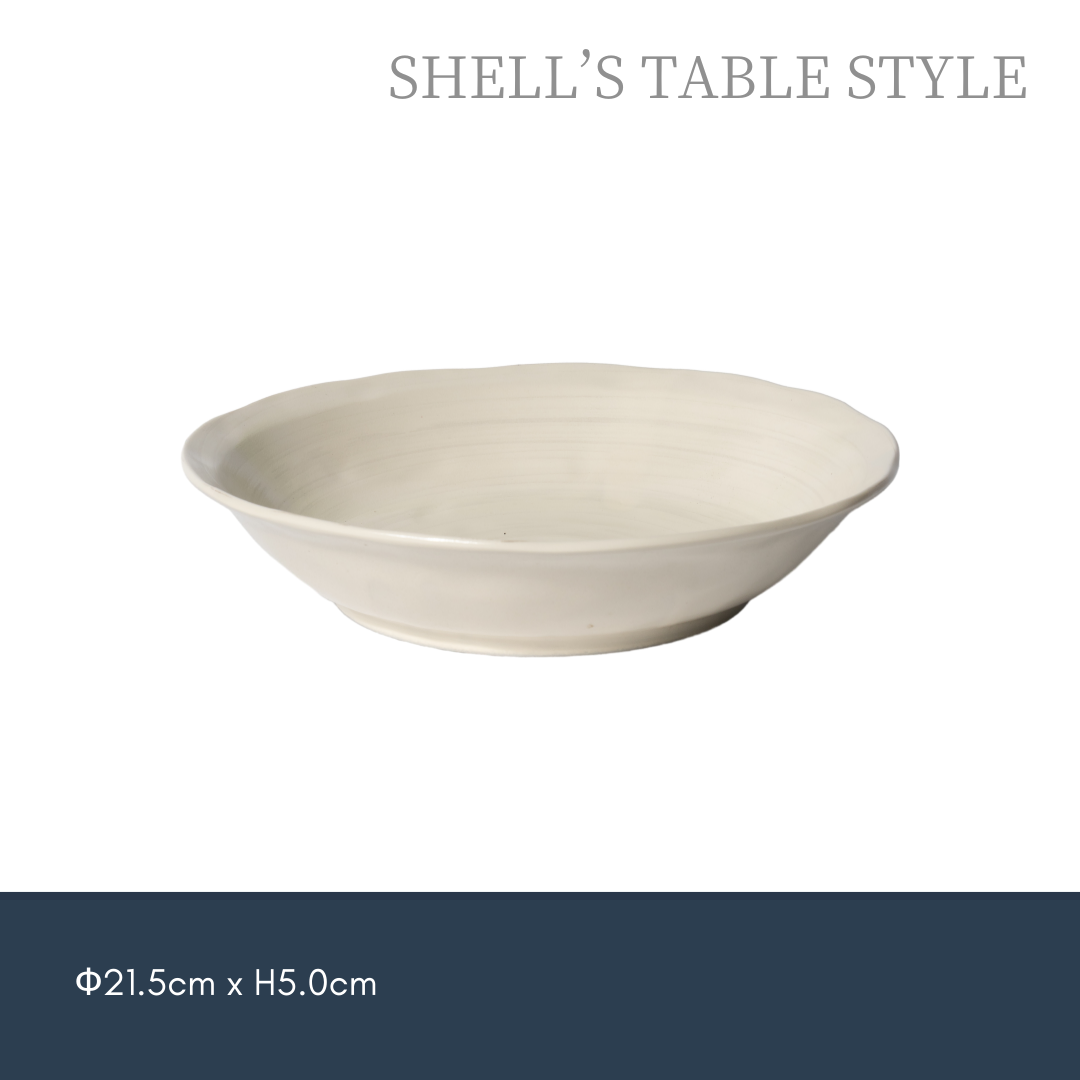 Dĩa sâu trắng xoáy  7 inchi