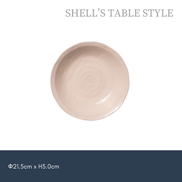 Dĩa sâu trắng xoáy  7 inchi