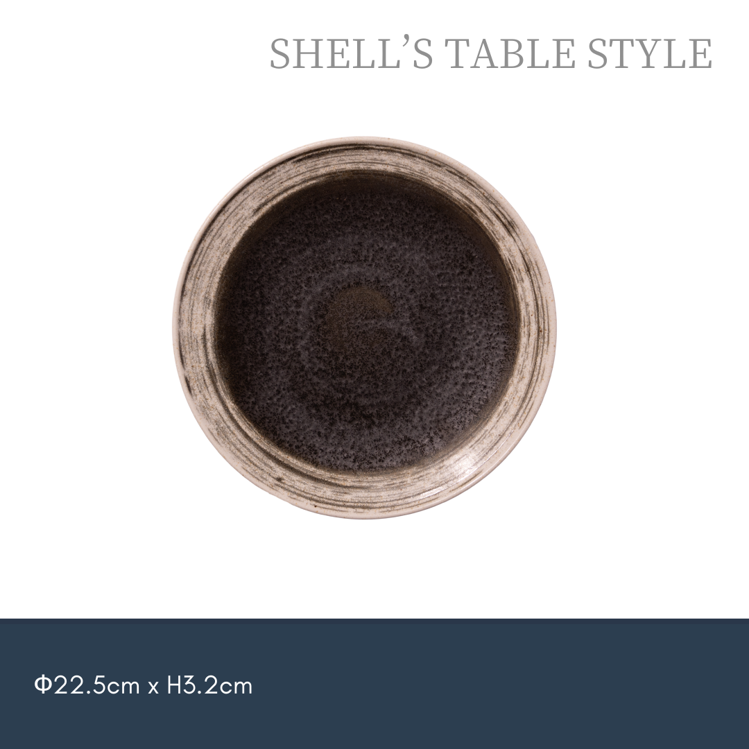 Dĩa tròn đường viền trắng 7 inchi