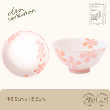 Sakura Bloom Rice Bowl – Pink Mino ware porcelain bowl featuring delicate cherry blossom motifs. Ideal for spring-themed dining. サクラサク茶碗(ピンク)– 美濃焼の磁器製ご飯茶碗。繊細な桜の模様が春の食卓を彩ります。
