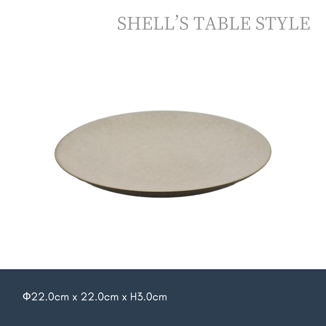 Đĩa tròn 22cm, màu xanh xám