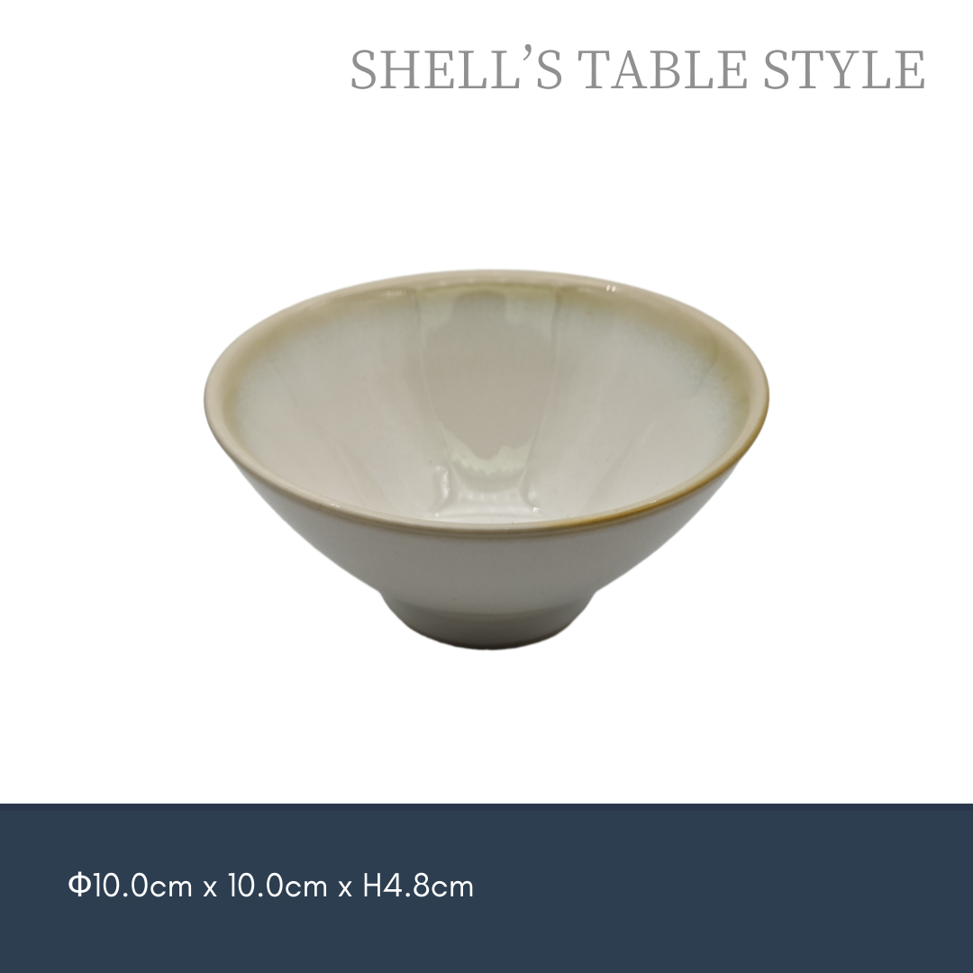 Bát tròn 4 inch, nung trong lò, viền xanh