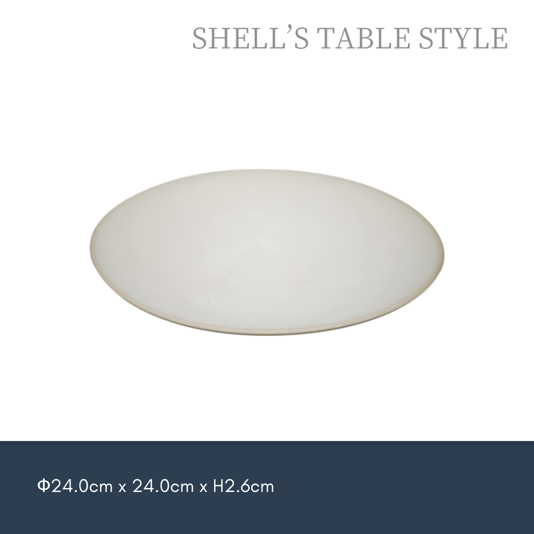 Đĩa tròn 9,5 inch, nung trong lò, vành màu xanh lá cây