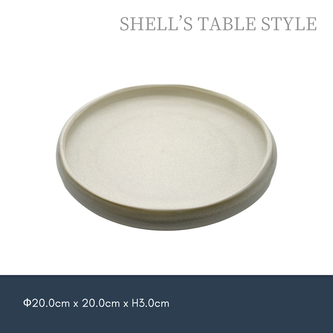 Đĩa không đều 8,5 inch, màu trắng