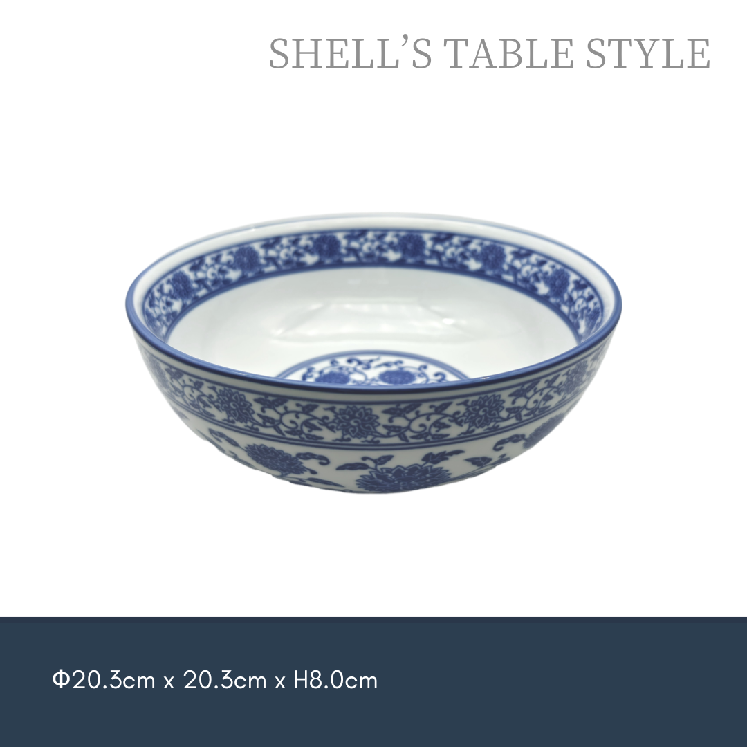 Quả bóng tròn 20cm, hoa màu xanh