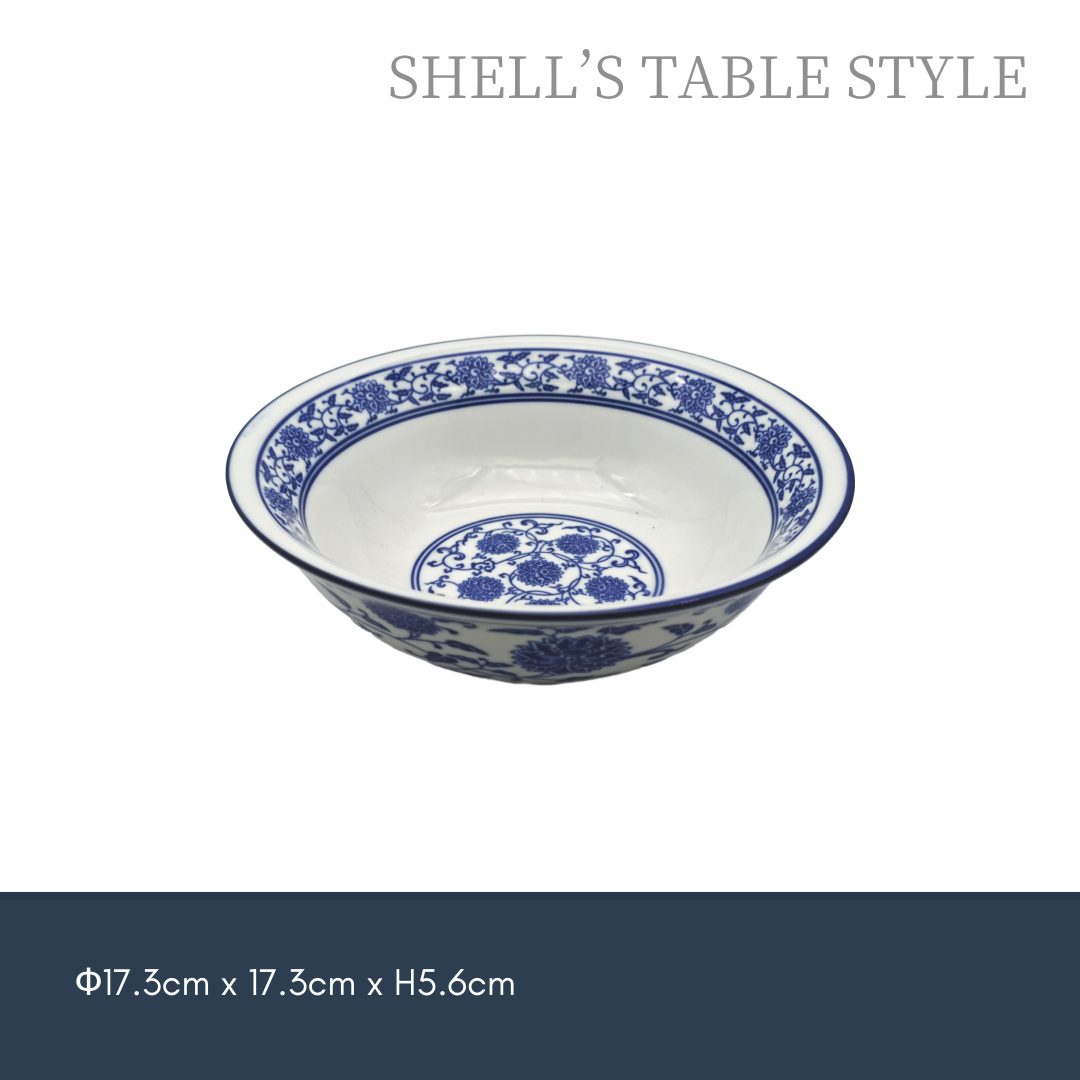 Bát cơm 17cm, màu xanh và trắng