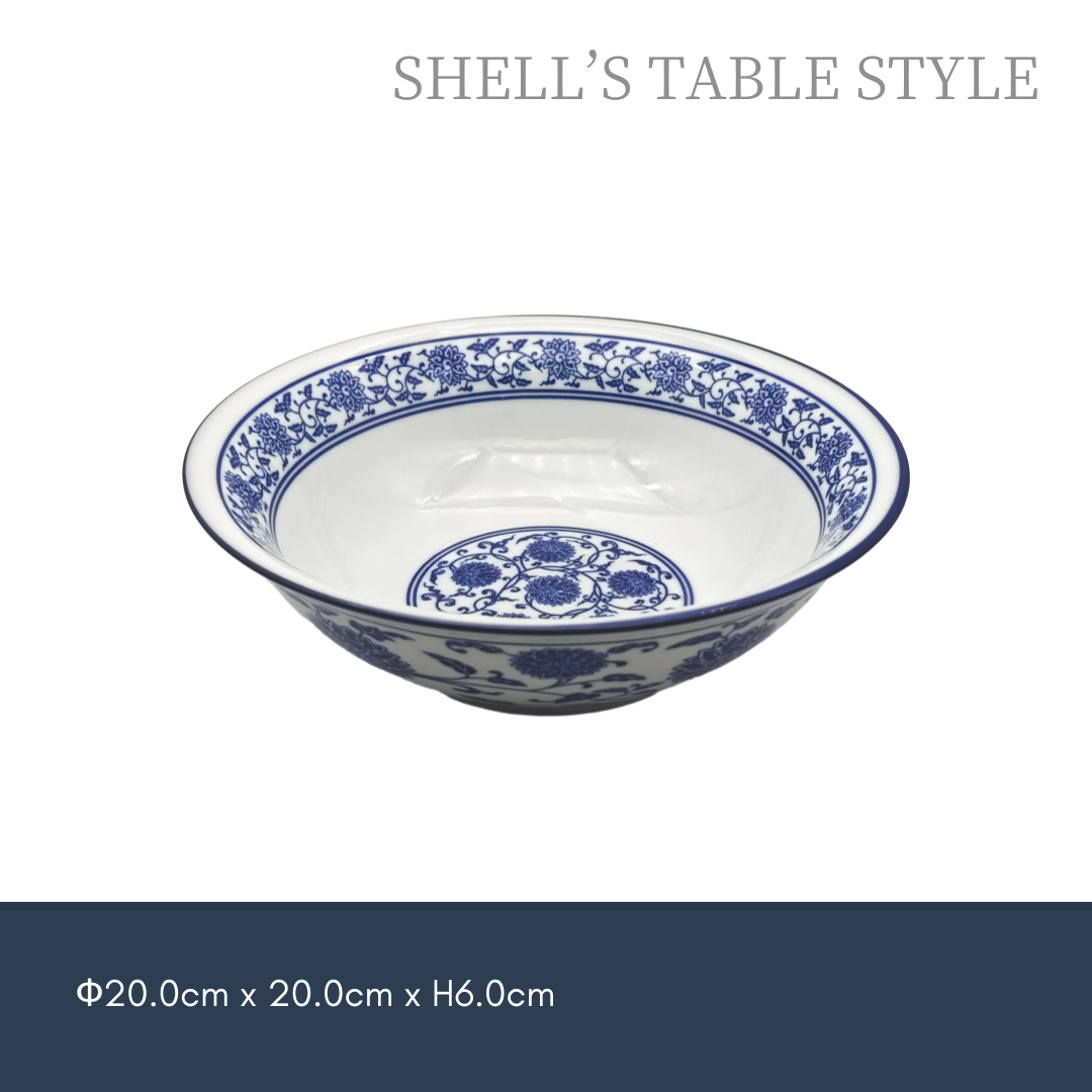 Bát cơm 19cm màu xanh và trắng