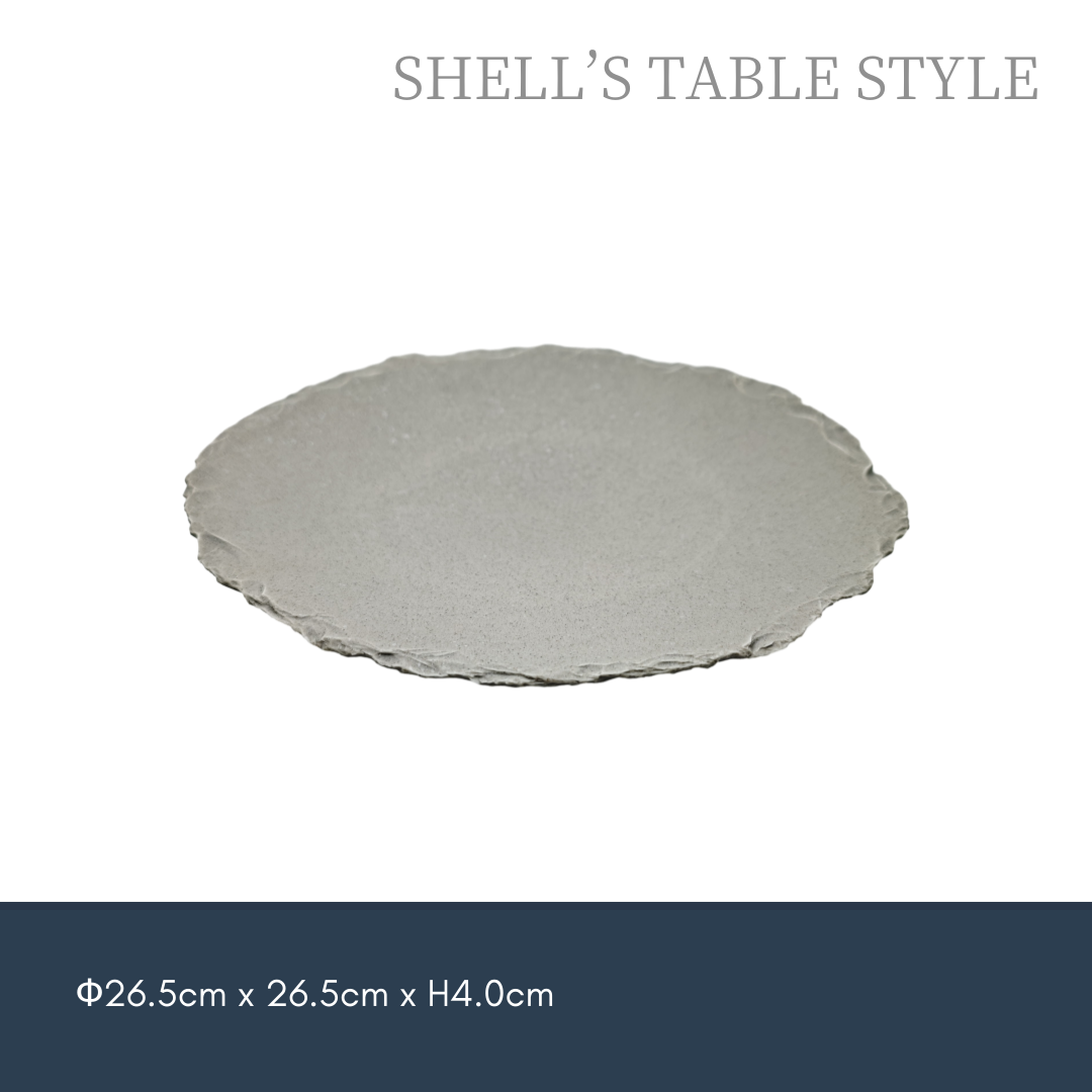 Đĩa tròn thủ công hình dạng không đều 24cm