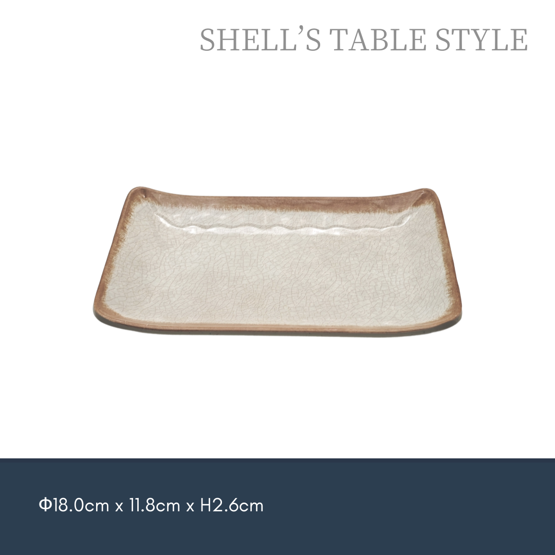 Đĩa hình chữ nhật KB295 7 inch có vết nứt