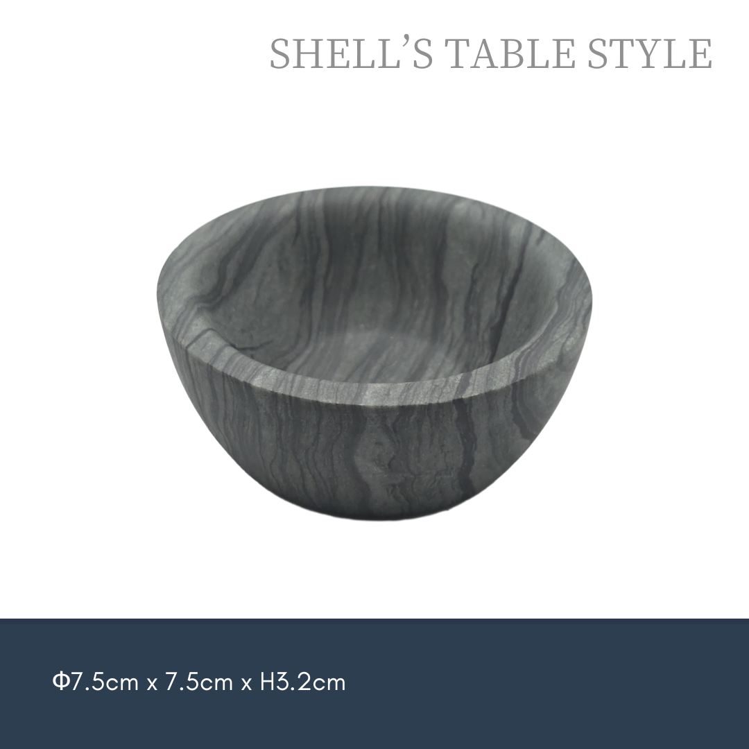 Đĩa nhỏ bằng đá cẩm thạch 7,5cm, màu xanh mực
