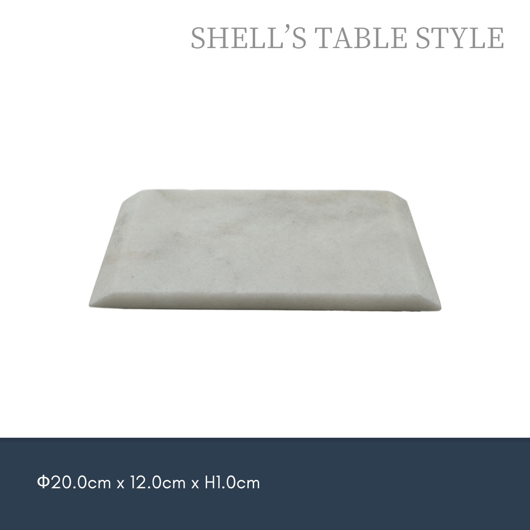 Đĩa hình chữ nhật 20cm, màu trắng