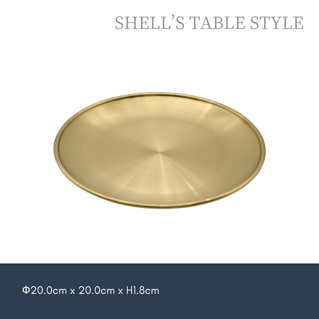 Đĩa tròn 20cm, vàng