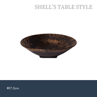 Tô tròn 17cm tráng men vàng.