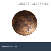 Dĩa đáy sâu tráng men vàng 23cm