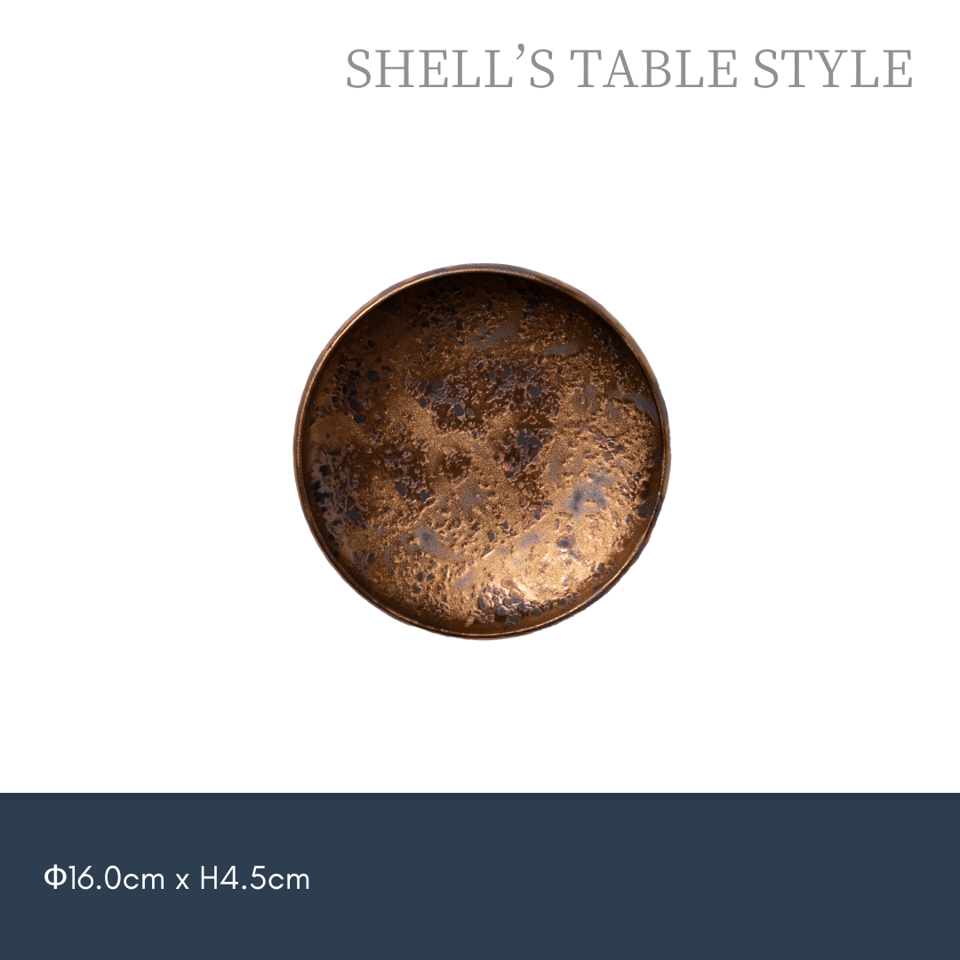 Dĩa 16cm  men vàng