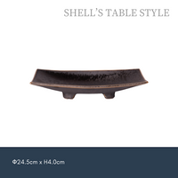 Dĩa hình chữ nhật 4 chân