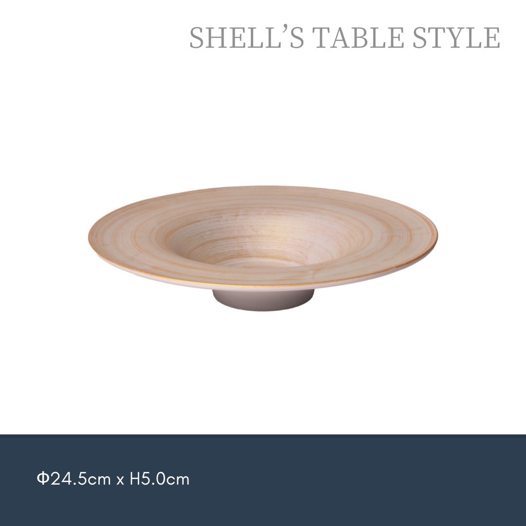 Dĩa trắng ngọc men vàng