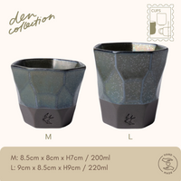 Tsubame Tumbler Cup Metallic Blue – grounded matte blue glaze with subtle luster. 200ml/220ml. / ツバメ工房カップ ブルーメタリック 200ml/220mlサイズ。落ち着いた青と控えめな光沢が魅力のカップ。